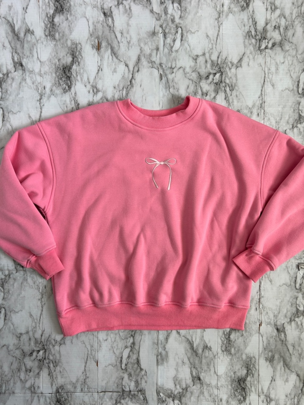 Pink Women's Graphic Crewneck Sweatshirt - Inspirational Back Text - Picture 5 of 12